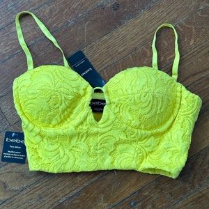 Bebe lace crop top XS